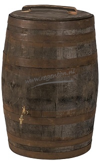  Regenton Whisky 190l met los deksel met handvat, gat vulautomaat, kraan 
