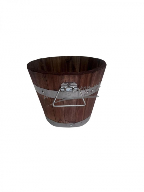  Kuip Acacia bruin met handgreep 25x20 cm