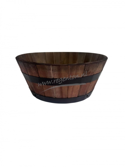  Kuip Acacia Laag bruin 33x14 cm klein