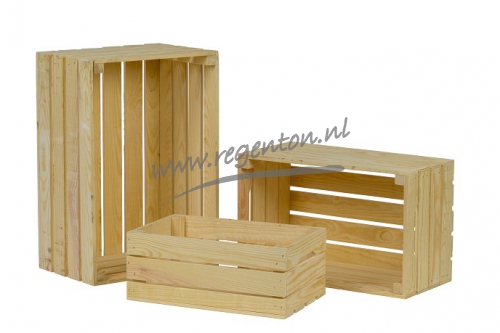  Latten kist Set - Naturel