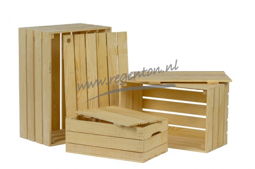  Latten Kist & Deksel Set - Naturel