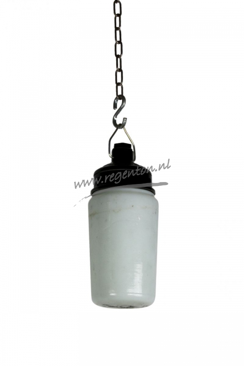  Industrie lamp melk wit glas